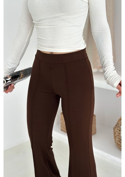 Kadın Yüksek Bel Ispanyol Paça Tayt – Retro & Şehirli Stil indirimleri