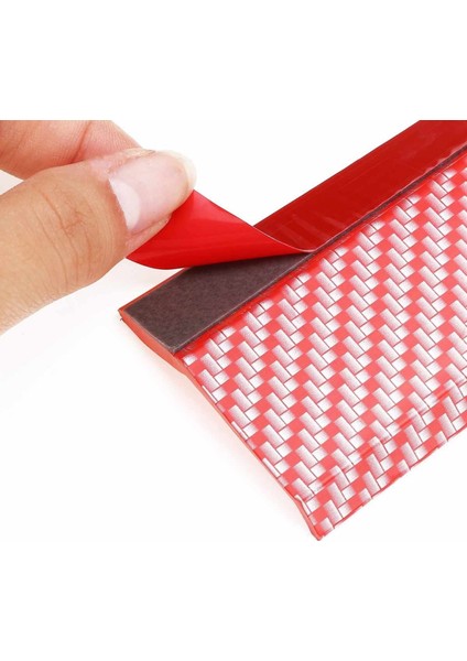 Kırmızı Renkli 2,5 Metre Araba Oto Ön Tampon Koruyucu Kauçuk Pratik Tampon Şerit Bant Döşeme Kiti (4915) fiyatları