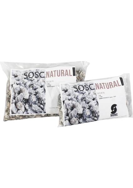 Sosc Natural Dekoratif Çakıl Taşı, Gnays Dolomit, Gri Sarı Damarlı, 1-2 Cm, 3 kg indirimleri