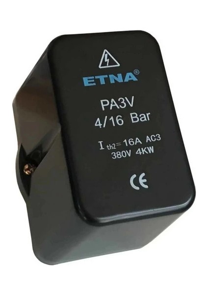 Etna Basınç Şalteri PA-3V 4bar - 16BAR 380V 1/2 modelleri