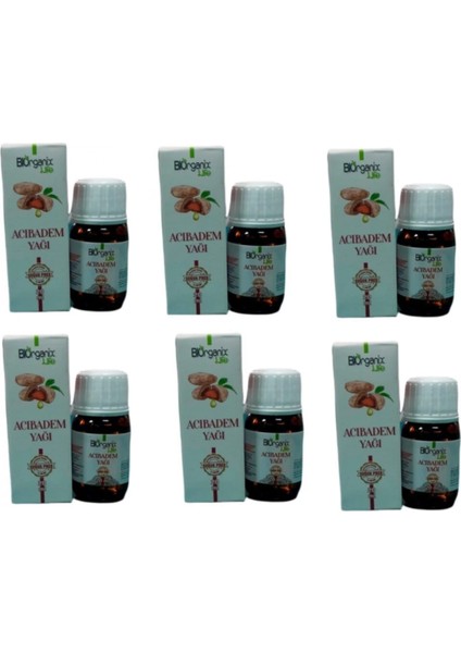 6 Adet Acı Badem Yağı 20 ml Bıo