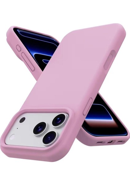 iPhone 17 Pro Max Kılıf Lansman Renk Içi Süet Kadife Dışı Yumuşak Hisli Esnek Pürüssüz Leke Tutmaz