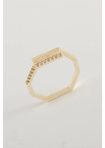 Köşeli Taşlı Yüzük