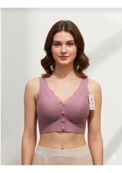 UMT Lazer Kesim Dikişsiz Sütyen | Balensiz, Düğmeli, Çıkarılabilir Kap