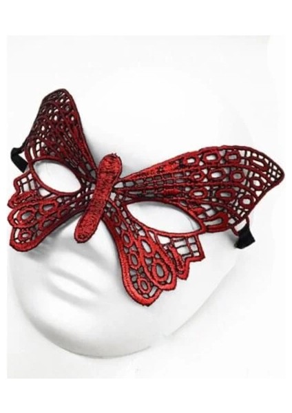 Kırmızı Dantel Masquerade Maskesi 7 No fiyatları