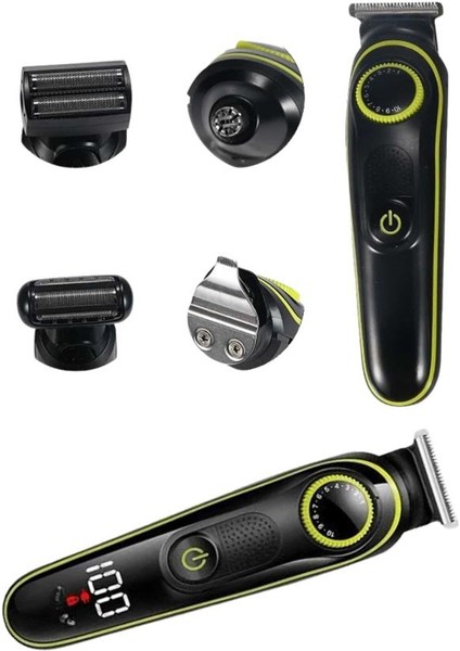 Saç Sakal Şekillendirici Tıraş Makinesi 5 Başlıklı Paslanmaz Çelik Bıçaklı Unısex fırsatları