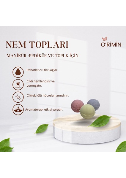 9'lu Nem Topu | Banyo Bombası | Manikür Pedikür ve Topuk Topu | Spa & Nemlendirici- 32 gr x 9 fiyatları