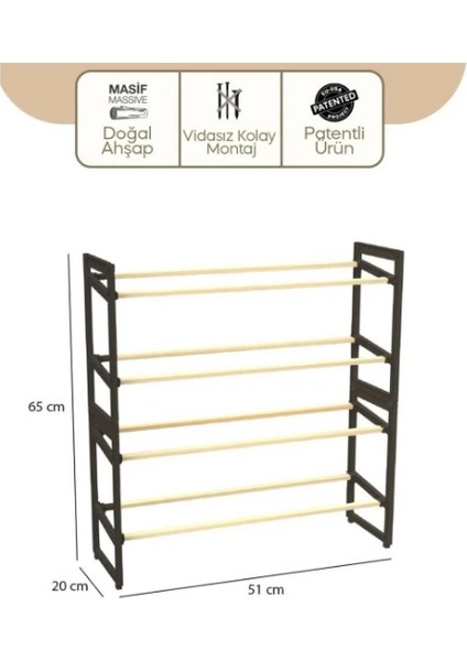 4 Katlı Ahşap Ayakkabılık modelleri