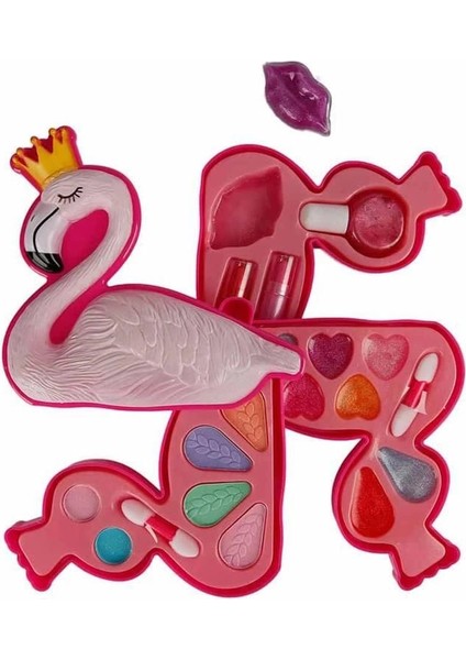 Flamingo Şekilli 3 Katlı Makyaj Güzellik Seti fırsatları