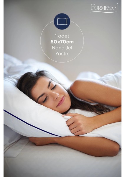 Climate %100 Pamuk Dış Kumaş Nano Jel Yastık Otel Yastığı 50*70 cm 1200 Gram