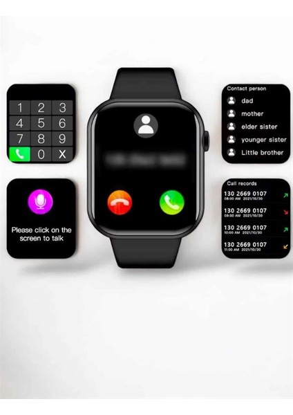 Akıllı Saat Arama Cevaplayan Dokunmatik Ekran Bleutooth Bağlantılı indirimleri