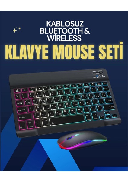 Şık ve Sessiz Tasarımlı Işıklı Klavye Mouse Seti – Şarjlı, Wireless fiyatları