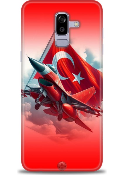 Samsung Galaxy J8 Hd Baskılı Kılıf + Seramik Tam Kaplayan Ekran Koruyucu 38