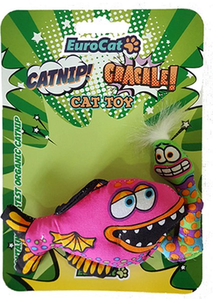 Techmrt Eurocat Kedi Oyuncağı Yemli Pembe Balık 24 cm