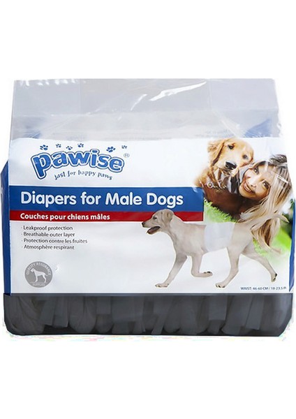 Techmrt Pawise Kullan At Erkek Köpek Alt Bezi Siyah M