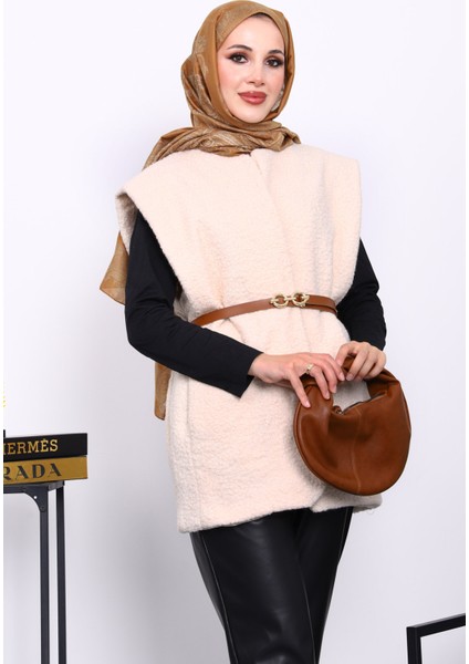 Bej Buklet Astarlı Yelek modelleri