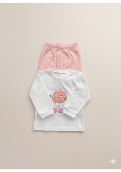 Kız Bebek Ikili Takım – Sevimli Desenli Sweatshirt ve Alt, Organik Pamuklu Rahat Günlük Set fiyatları