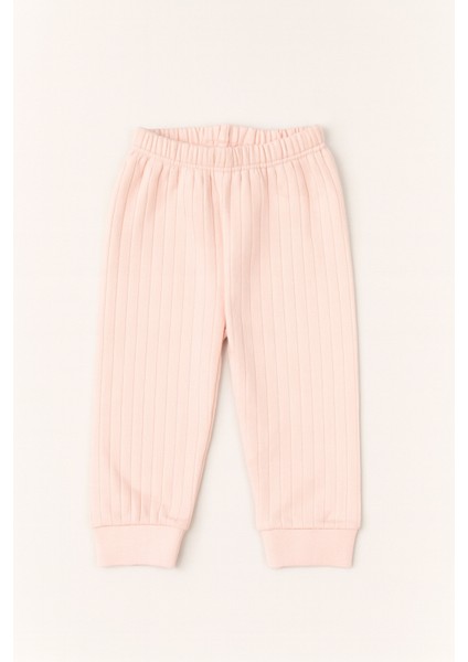 Kız Bebek Ikili Takım – Sevimli Desenli Sweatshirt ve Alt, Organik Pamuklu Rahat Günlük Set