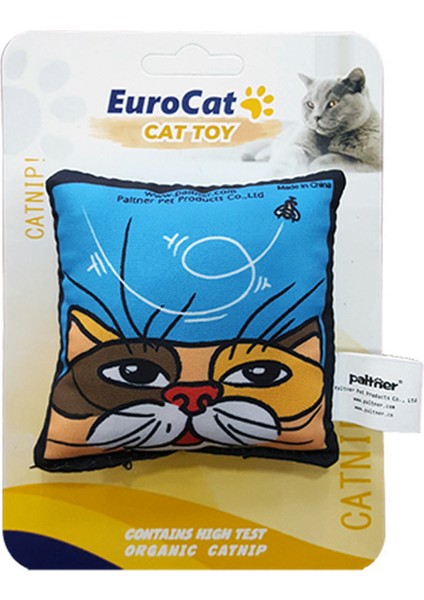 Techmrt Eurocat Kedi Oyuncağı Mavi Yastık 8 cm