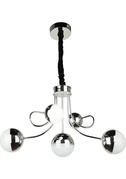 Larin Ledli 5.li Avize Krom Kaplama modelleri