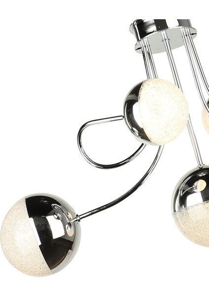 Larin Ledli 5.li Avize Krom Kaplama