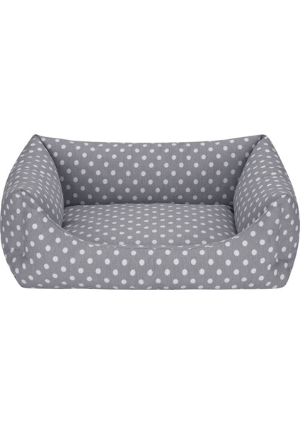 Techmrt Pet Comfort Uniform Gri Puyeli Kedi ve Köpek Yatağı S 50X60CM