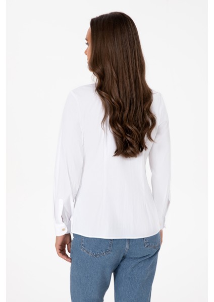Kadın Beyaz Gömlek Basic 50308024-VR013 indirimleri