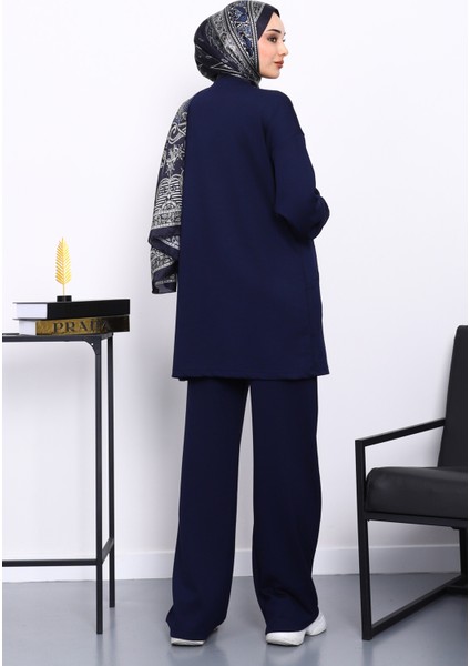 Lacivert Yan Cepli Omuz Parçalı Alt Çımalı Modal Takım fırsatları