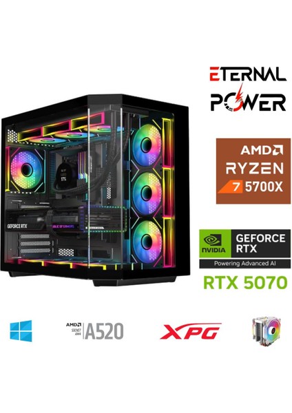 E.power Ryzen 7 5700X 32G Ddr4 1tb M.2 RTX5070 A520 A750W