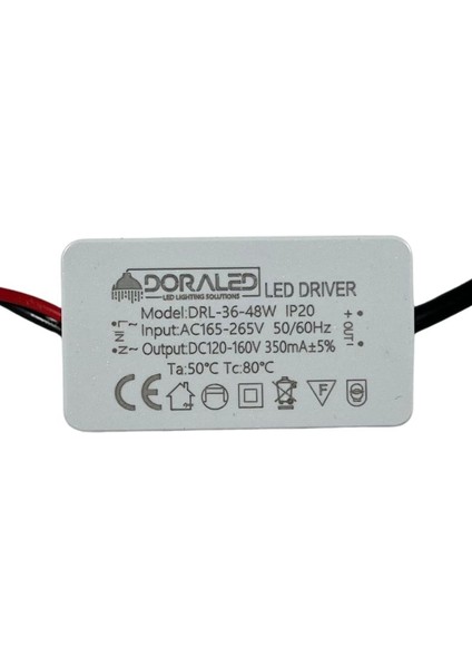 40-50W 350MA 130-160V Power LED Driver IP20 Power LED Sürücü