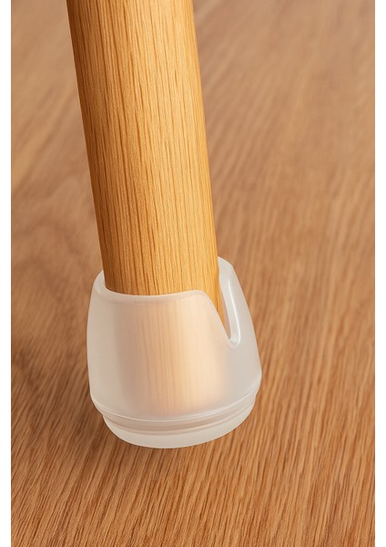 16'lı 25MM-32MM Silikon Sandalye Pabucu Masa Sandalye Zemin Koruyucu Kaydırmaz Sessiz Tip Şeffaf