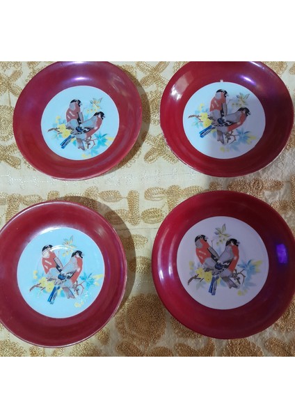 Antika Kuş Dekorlu Tabaklar
