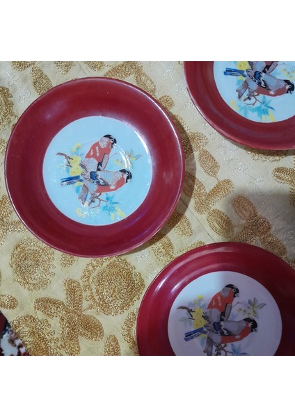 Antika Kuş Dekorlu Tabaklar
