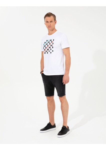 Erkek Siyah Slim Fit Jean Şort 50251534-VR046 modelleri