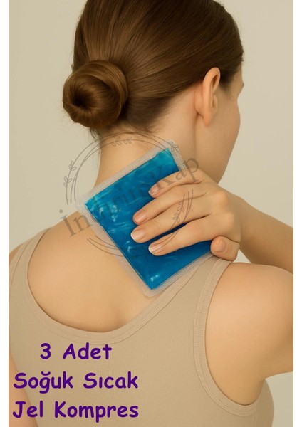 3 Adet Termojel Sıcak Soğuk Kompres Jel Buz Paketi, 3 Adet Soğutucu Jel Isıtıcı Jel Kompres 13X13CM fiyatları