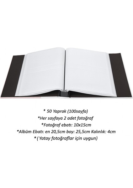 200'LÜK Pembe 10X15CM Sweet Deri Fotoğraf Albümü fırsatları