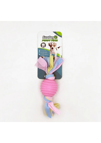 Techmrt Eurodog Puppy Toys Pembe Tırtıklı Top Diş Kaş.oy.