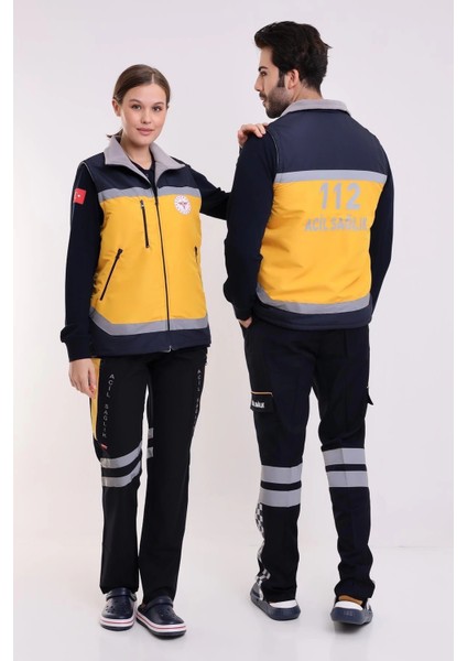 112 Unisex Kışlık Yelek - Sarı