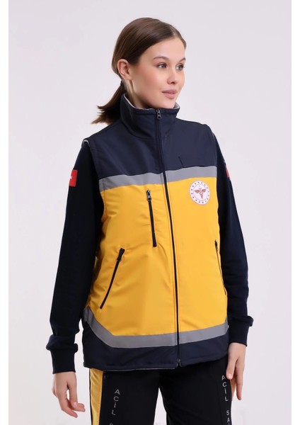 112 Unisex Kışlık Yelek - Sarı fırsatları