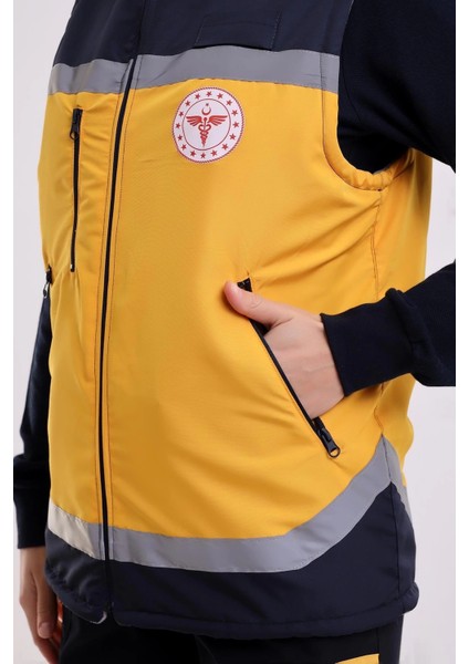 112 Unisex Kışlık Yelek - Sarı indirimleri