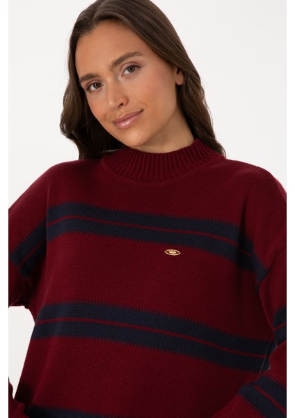 Kadın Bordo Kazak /triko 50314666-VR014 fiyatları