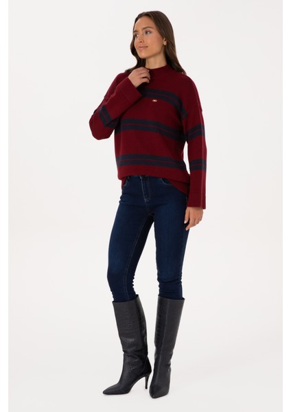 Kadın Bordo Kazak /triko 50314666-VR014 fırsatları