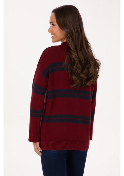 Kadın Bordo Kazak /triko 50314666-VR014 indirimleri