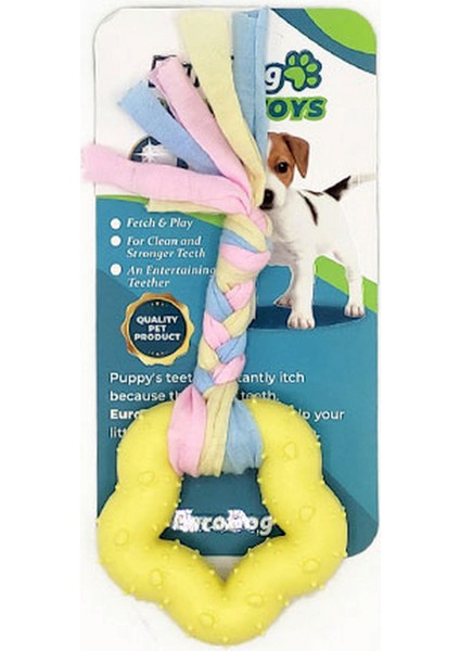 Techmrt Eurodog Puppy Toys Sarı Kalın Beşgen Diş Kaş. Oy.