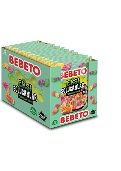 Sour Worms 80 Gr. Jelly | 12'li Paket