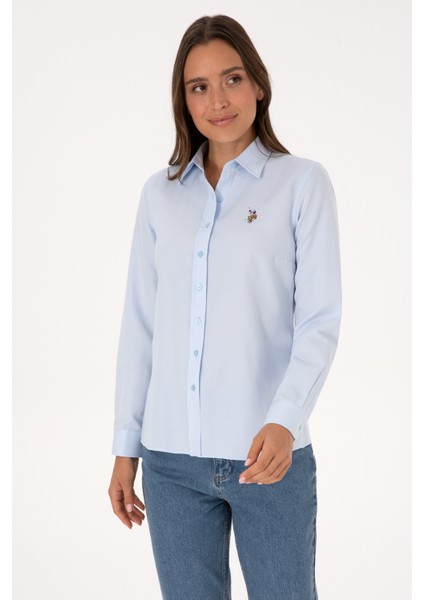Kadın Açık Mavi Gömlek Basic 50308043-VR003