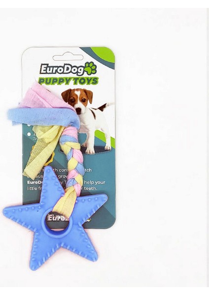 Techmrt Eurodog Puppy Toys Mavi Yıldız Diş Kaşıma Oy.