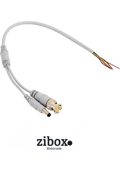 1 Adet Bnc Dc Jack 30CM Kablolu - Güvenlik Kamerası Sistemleri