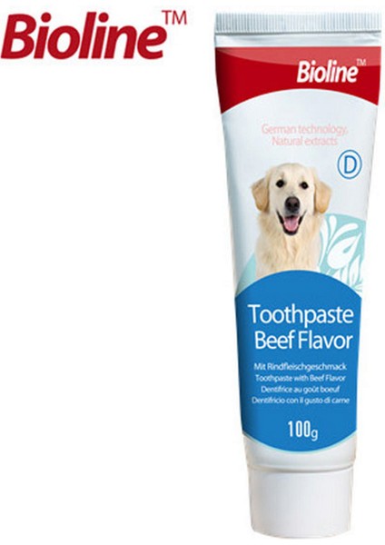 Techmrt Bioline Köpekler Için Biftek Aromalı Diş Macunu 100 gr