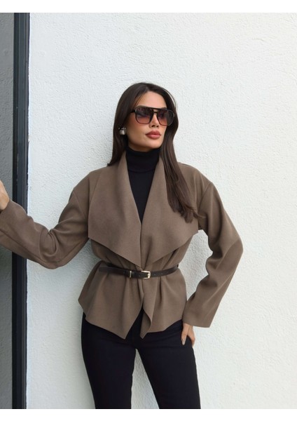 Kaşmir Şal Yaka Kemerli Ceket